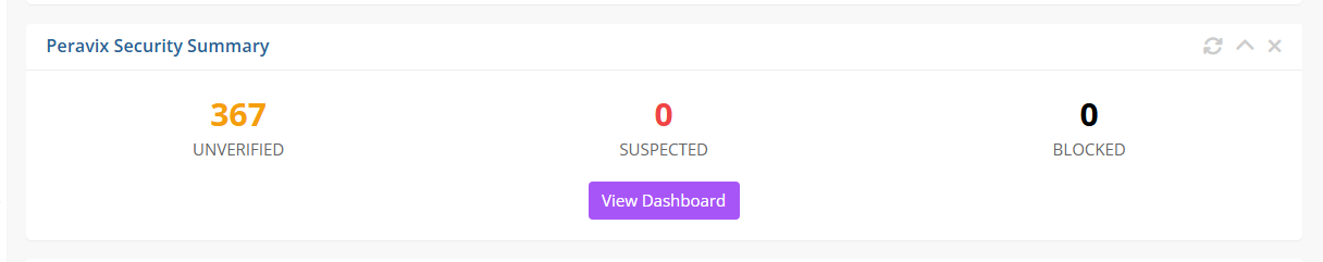 WHMCS homepage security widget
